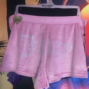 JUICY COUTURE Sleepwear Velour Shorts Style JC1751 2 Pair Size Large Free Ship